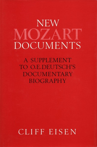 Cover of New Mozart Documents by Cliff Eisen