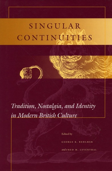 Cover of Singular Continuities by Edited by George K. Behlmer and Fred M. Leventhal