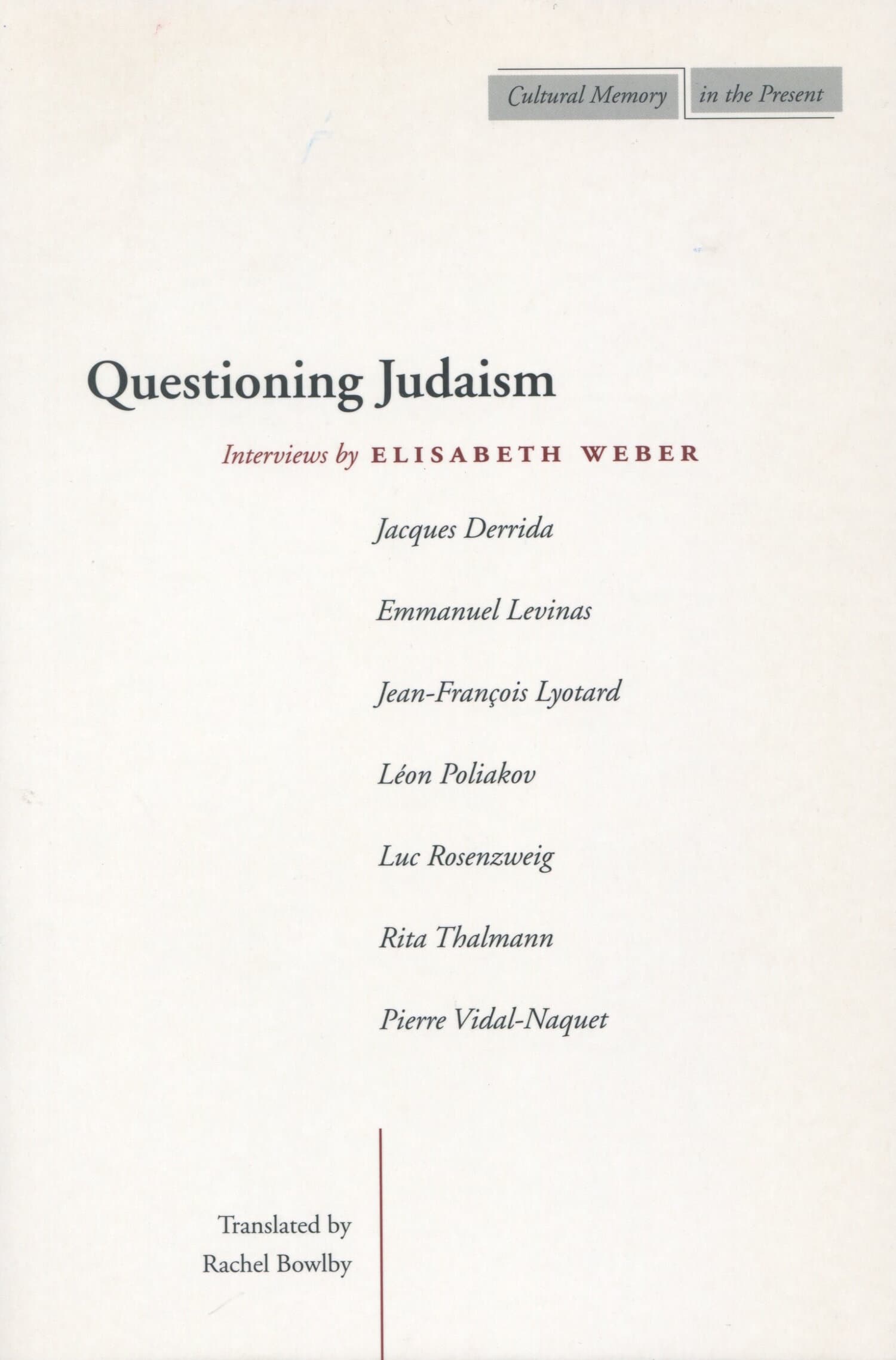 'Questioning Judaism' Book Cover