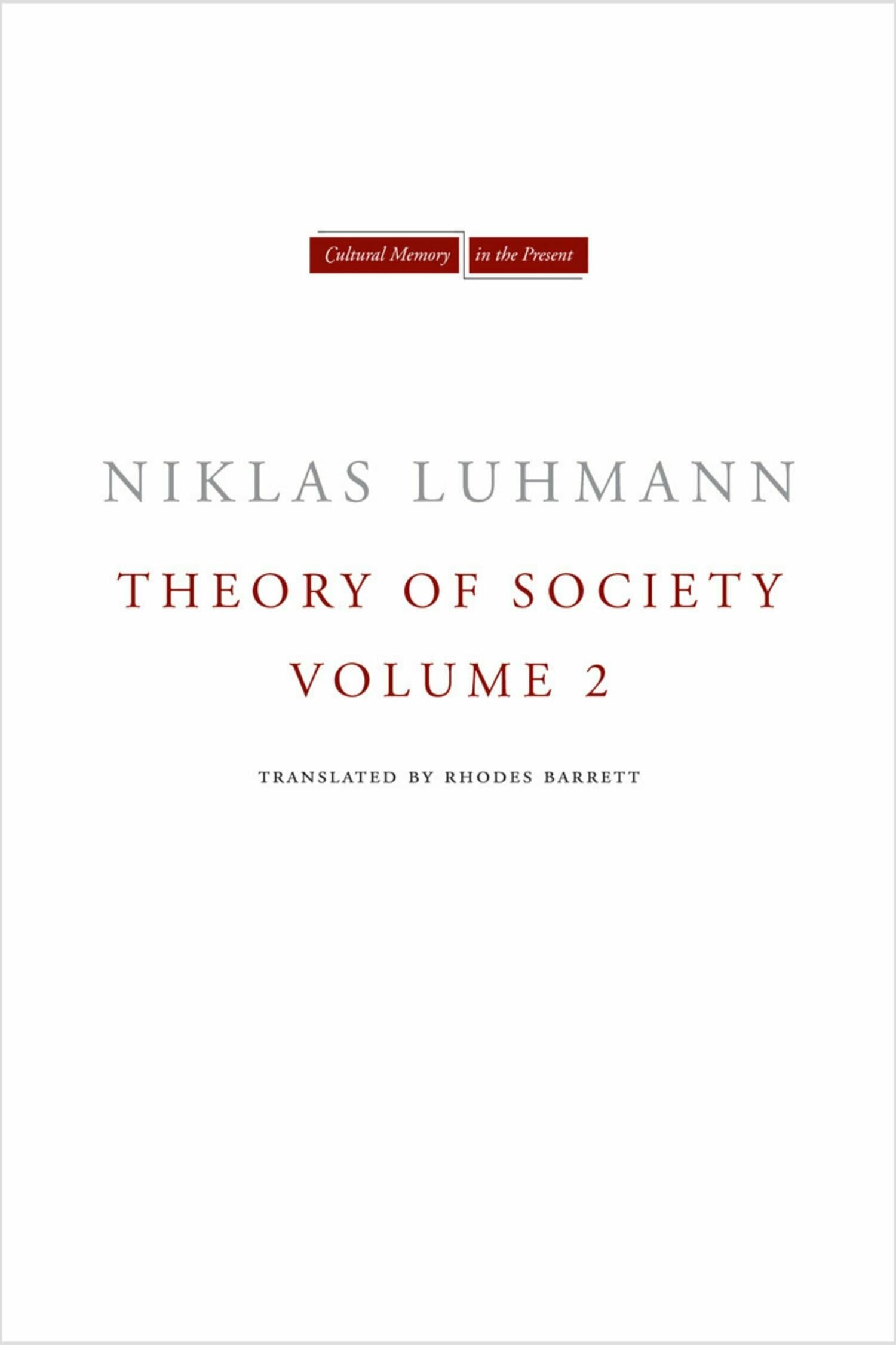 'Theory of Society, Volume 2' Book Cover