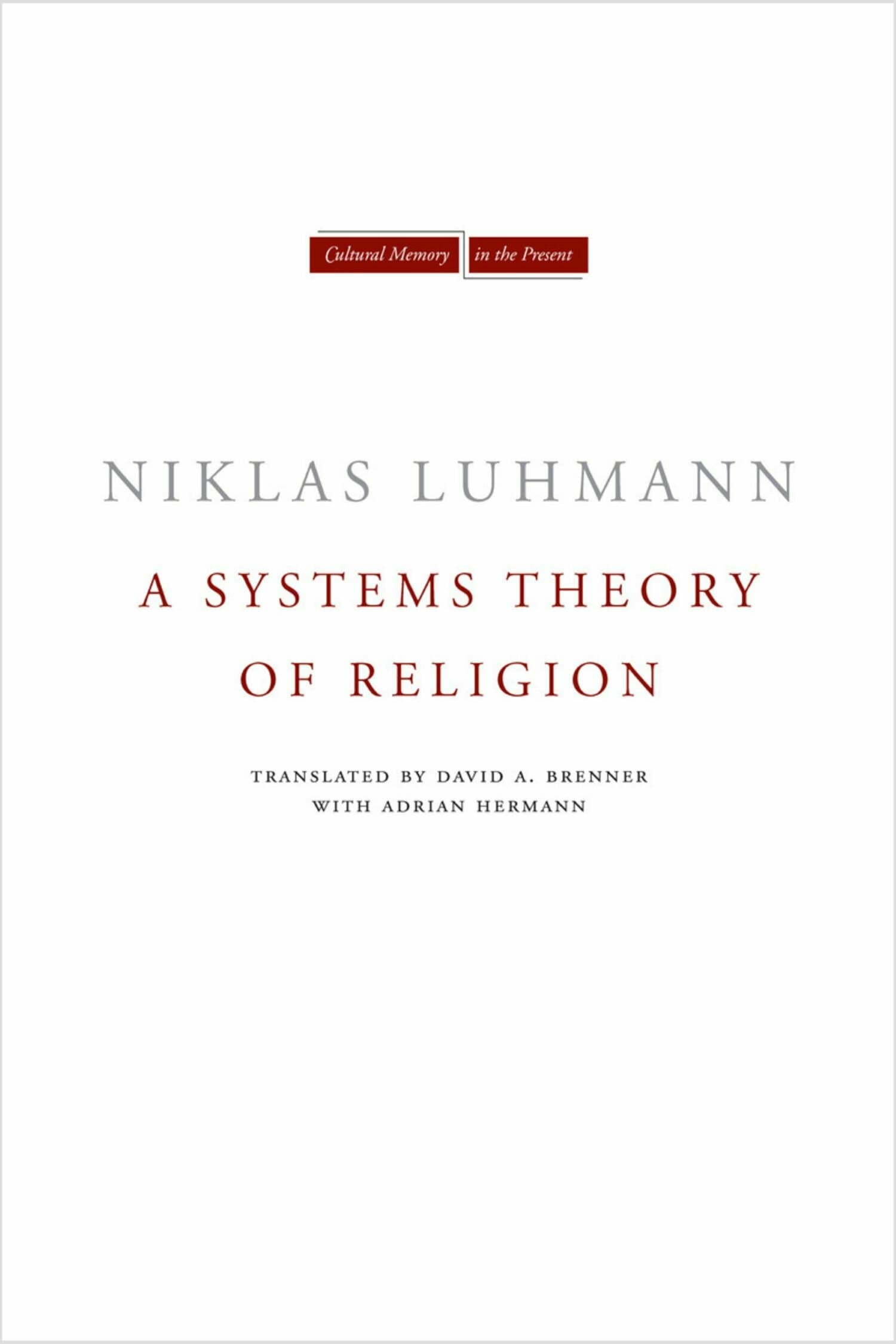 'A Systems Theory of Religion' Book Cover