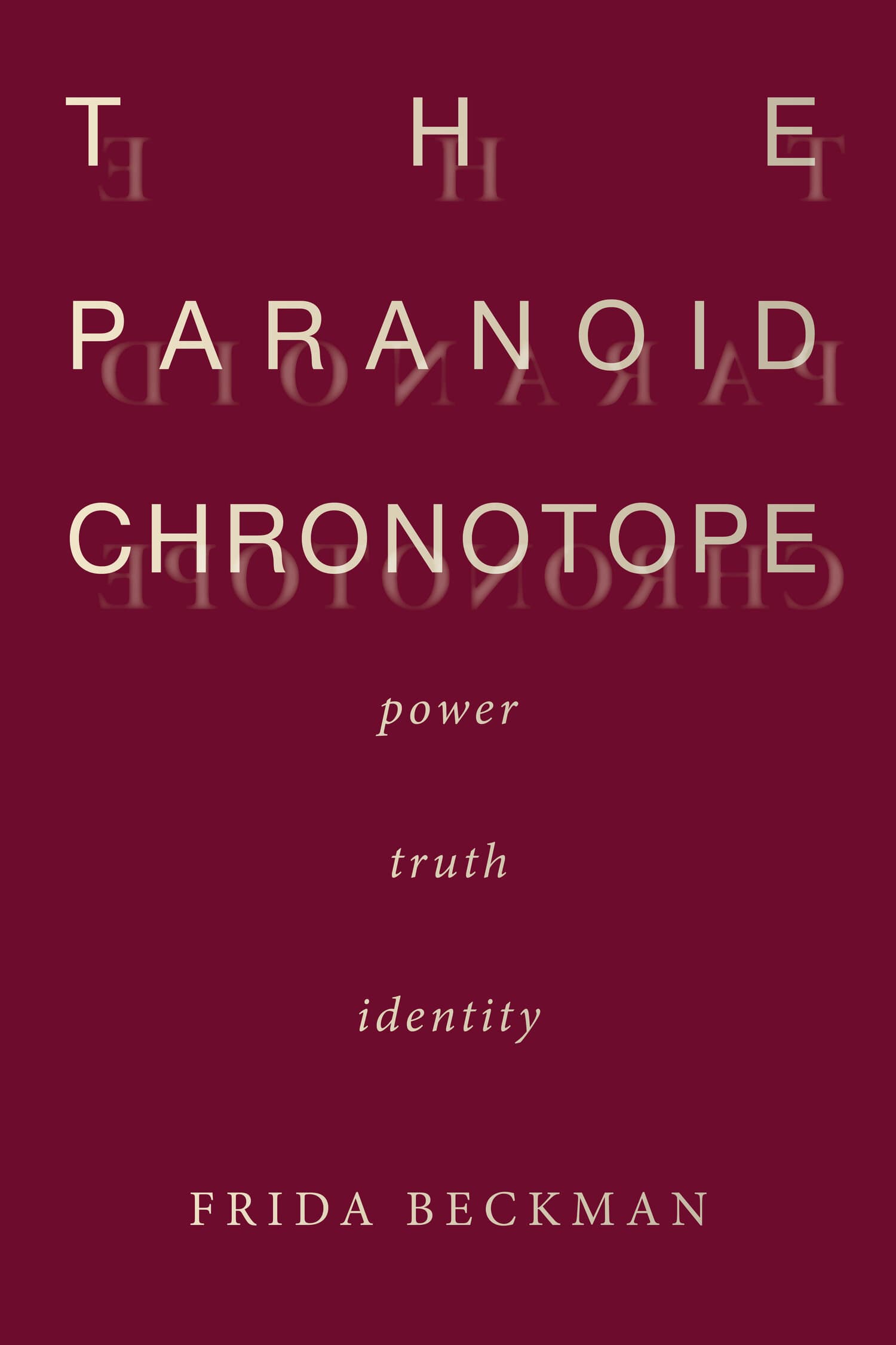 'The Paranoid Chronotope' Book Cover