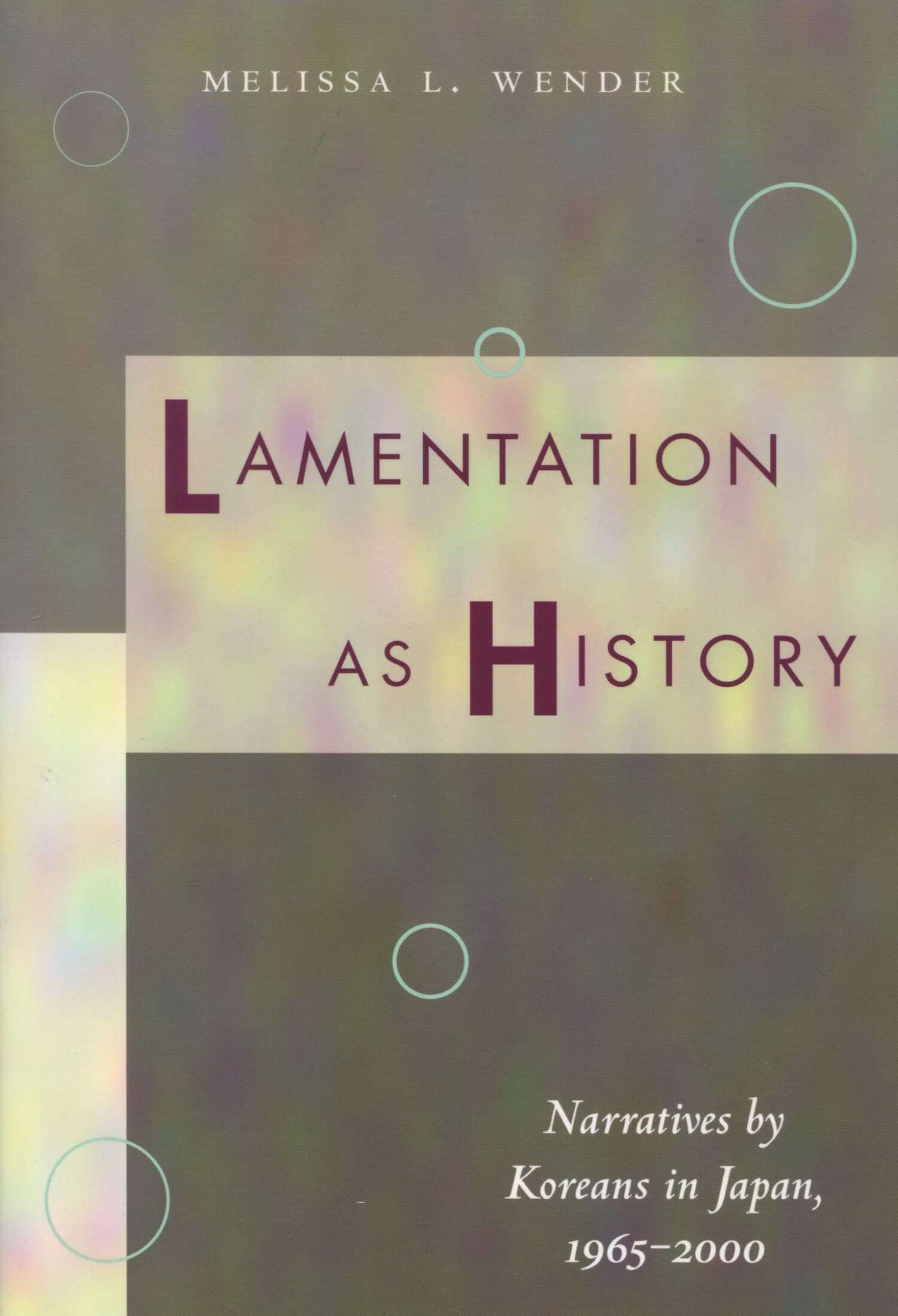 'Lamentation as History' Book Cover