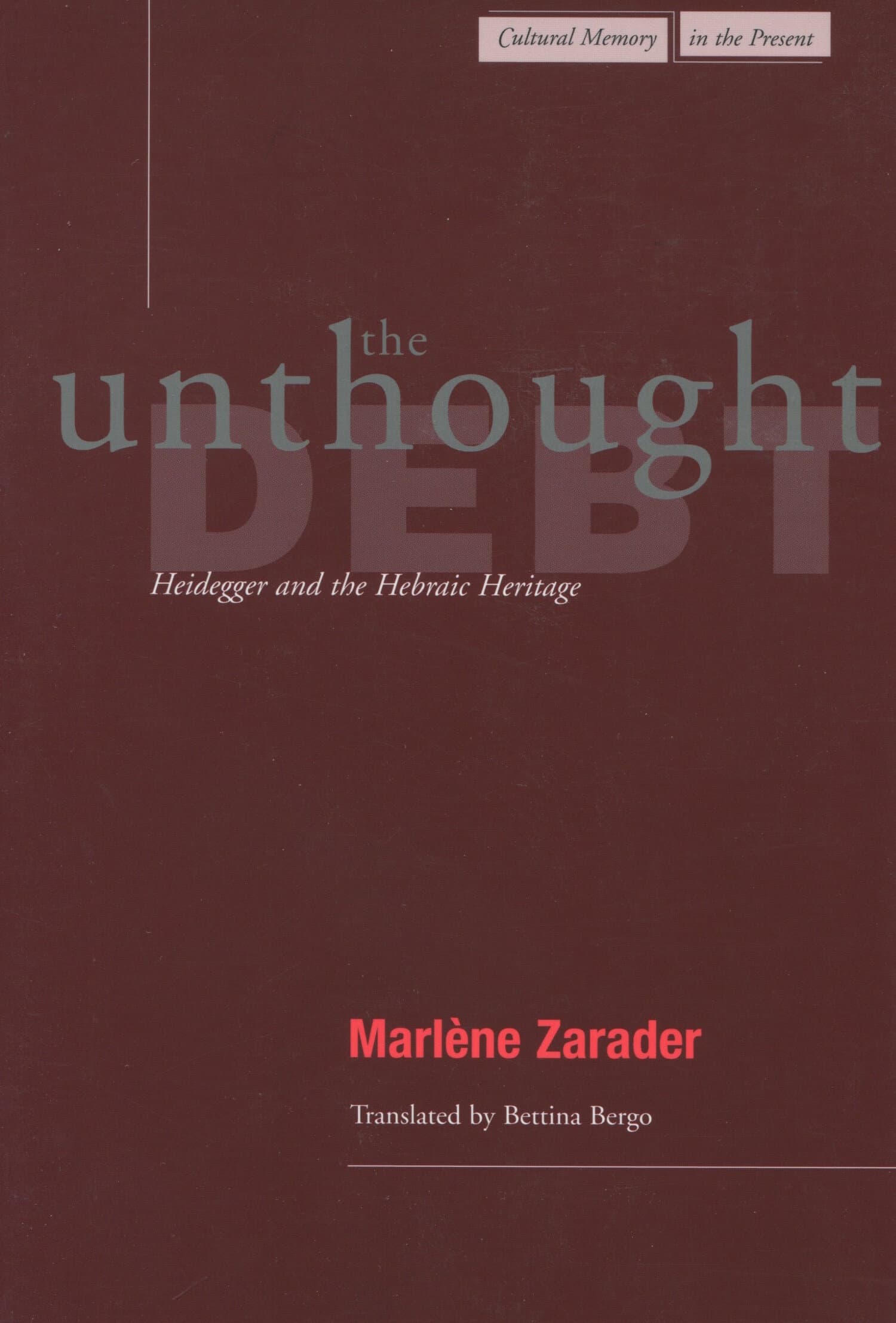 'The Unthought Debt' Book Cover