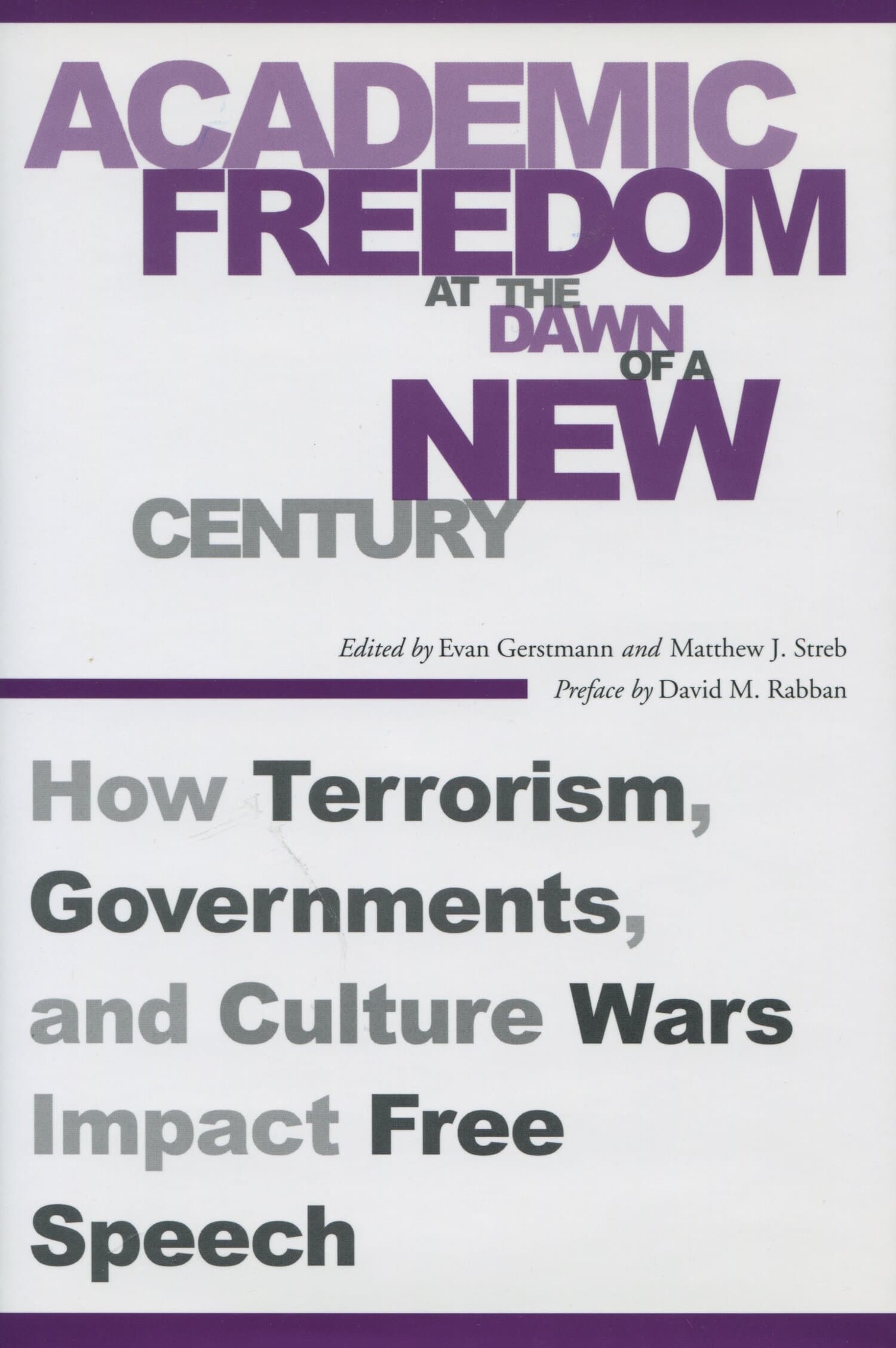 'Academic Freedom at the Dawn of a New Century' Book Cover
