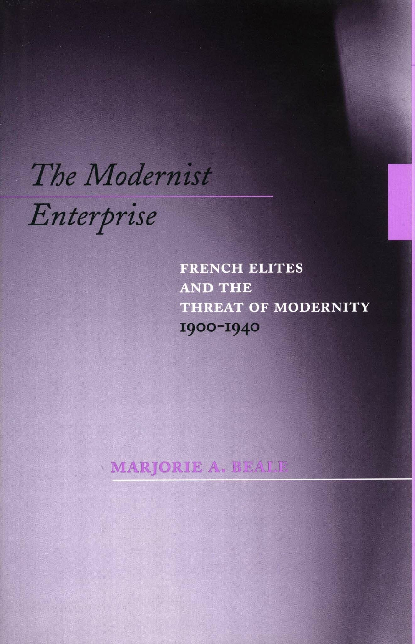 'The Modernist Enterprise' Book Cover
