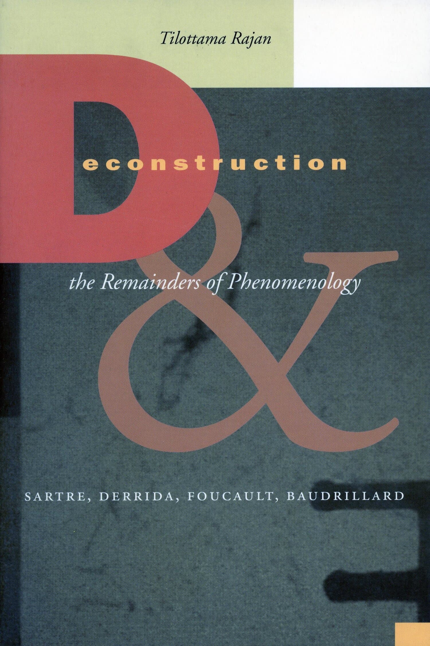 'Deconstruction and the Remainders of Phenomenology' Book Cover