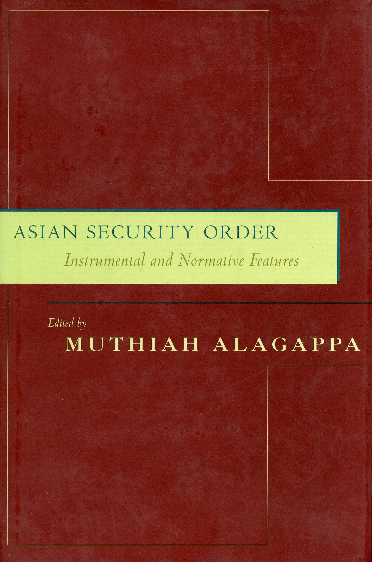 'Asian Security Order' Book Cover