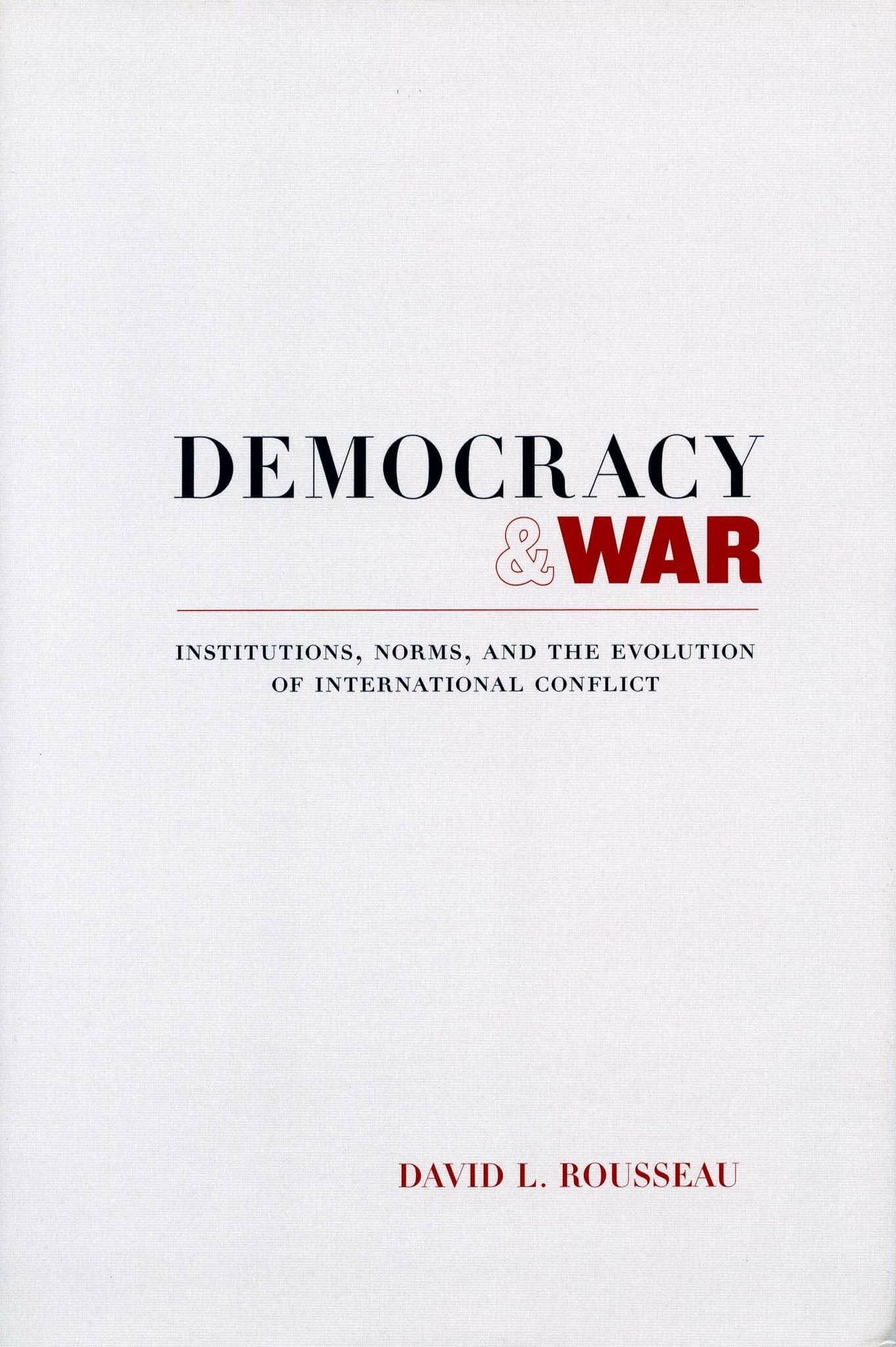 'Democracy and War' Book Cover