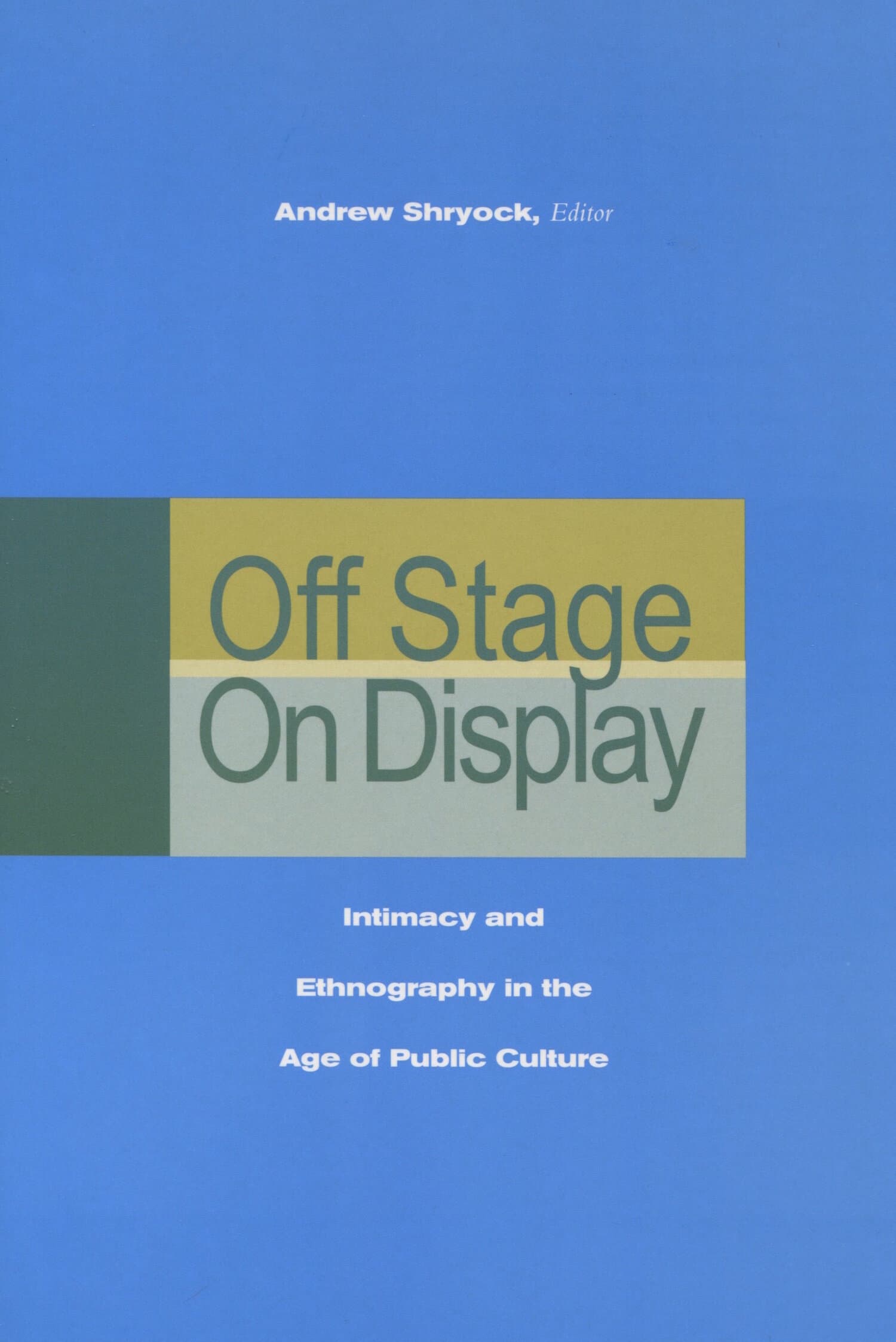 'Off Stage/On Display' Book Cover
